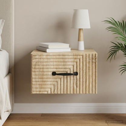 Wall-Mounted Bedside Cabinet Sonoma Oak 34.5 x 33 x 20 cm