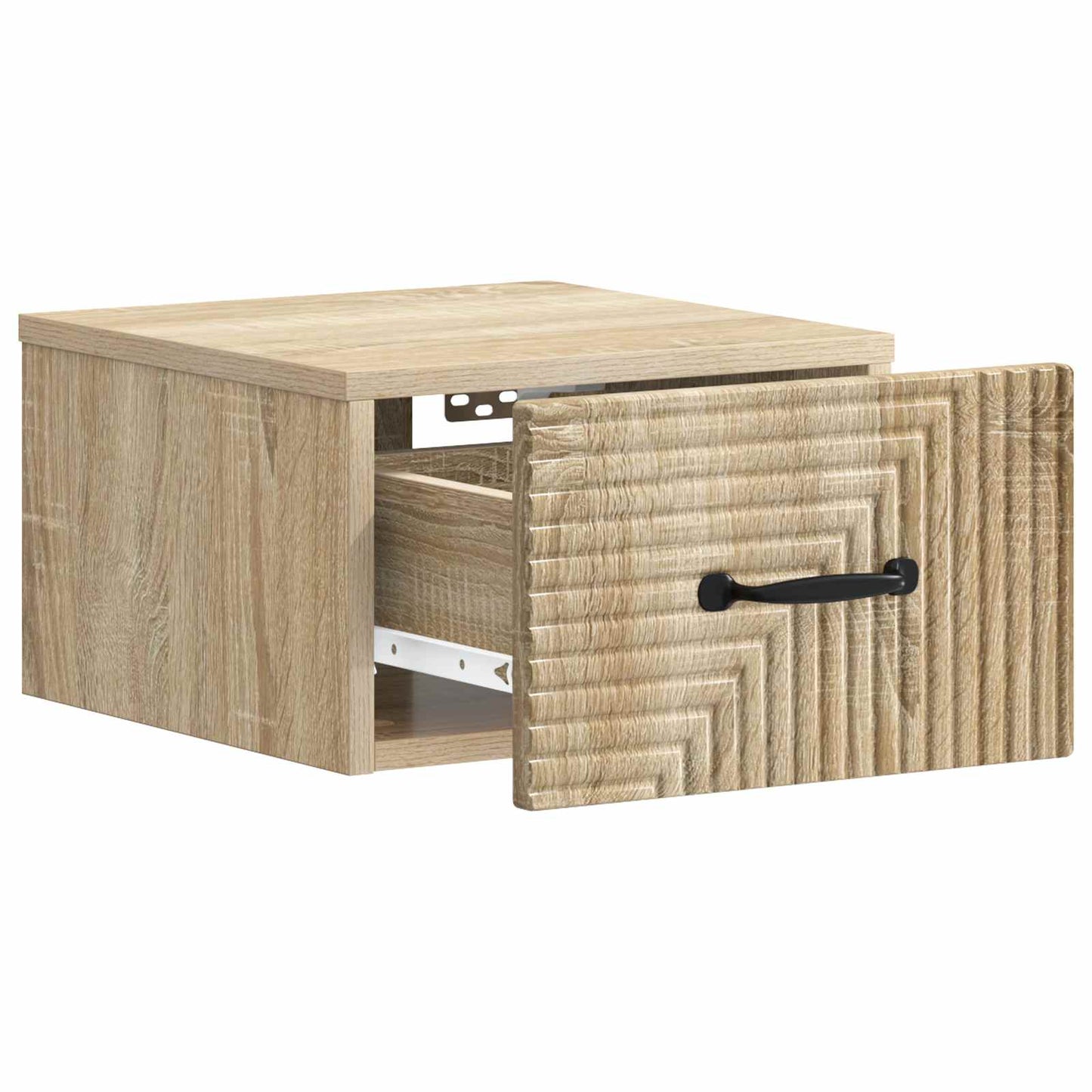 Wall-Mounted Bedside Cabinet Sonoma Oak 34.5 x 33 x 20 cm