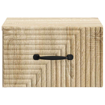 Wall-Mounted Bedside Cabinet Sonoma Oak 34.5 x 33 x 20 cm