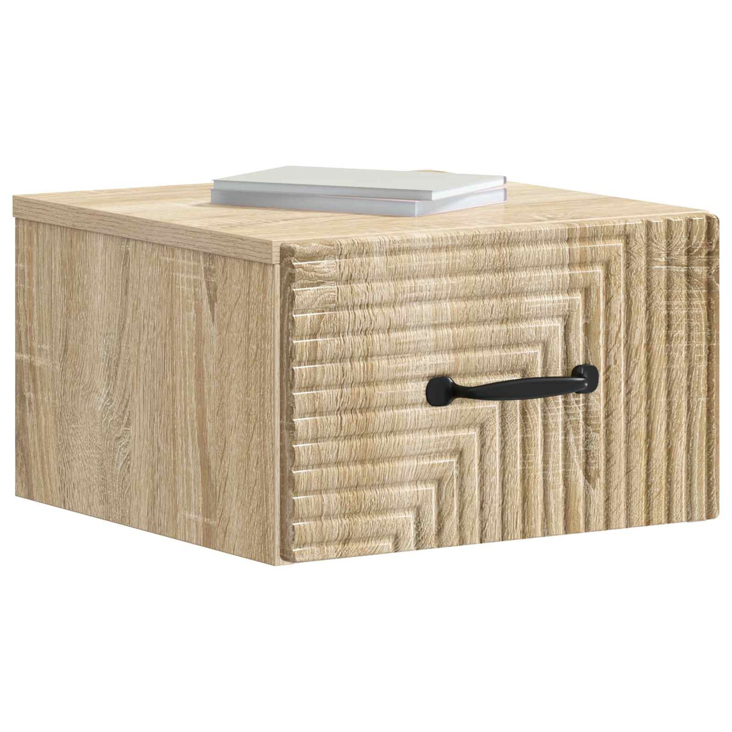 Wall-Mounted Bedside Cabinet Sonoma Oak 34.5 x 33 x 20 cm