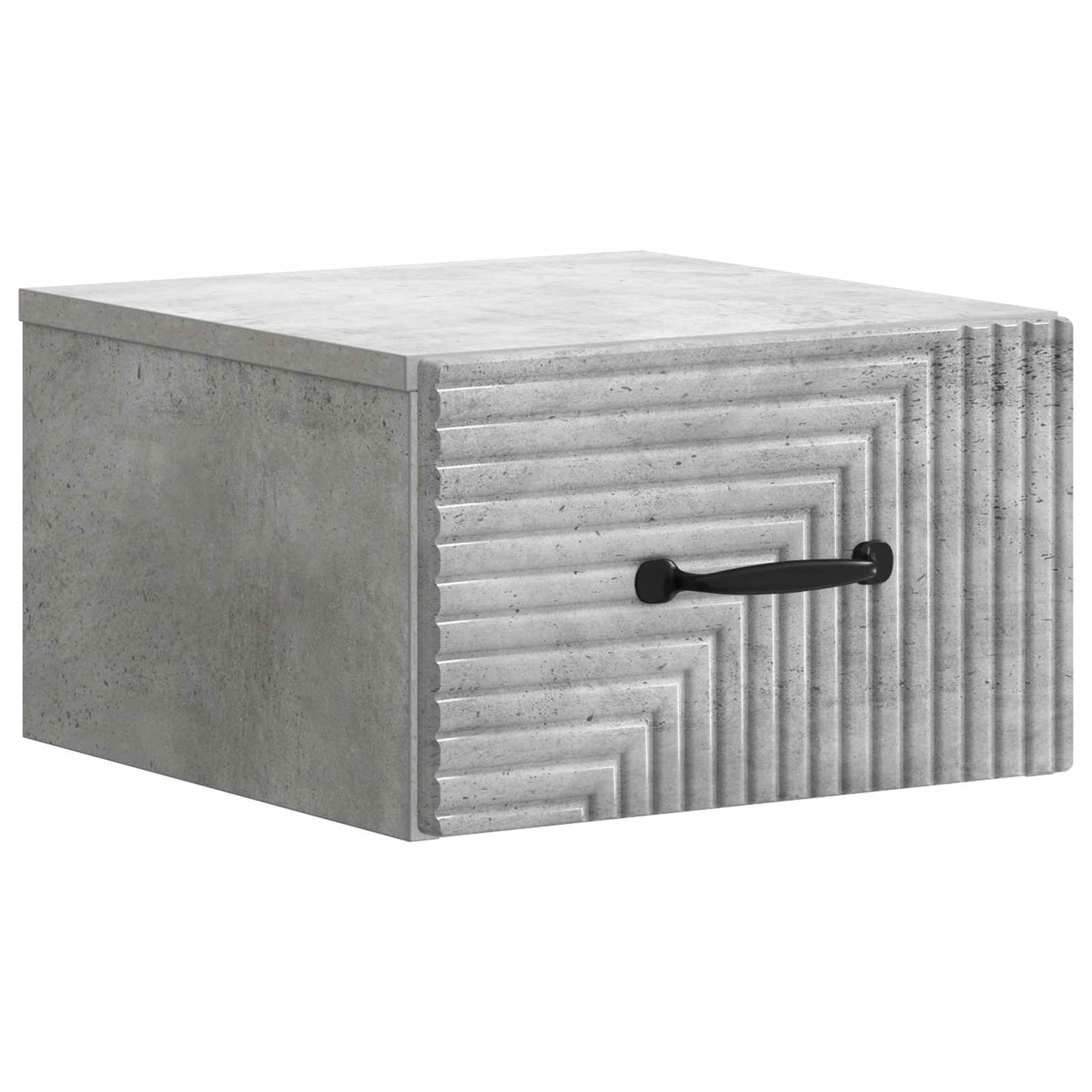 Wall-Mounted Bedside Cabinet Concrete Grey 34.5 x 33 x 20 cm