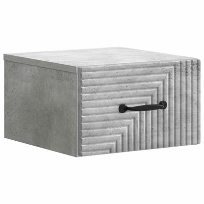 Wall-Mounted Bedside Cabinet Concrete Grey 34.5 x 33 x 20 cm