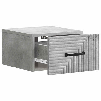 Wall-Mounted Bedside Cabinet Concrete Grey 34.5 x 33 x 20 cm