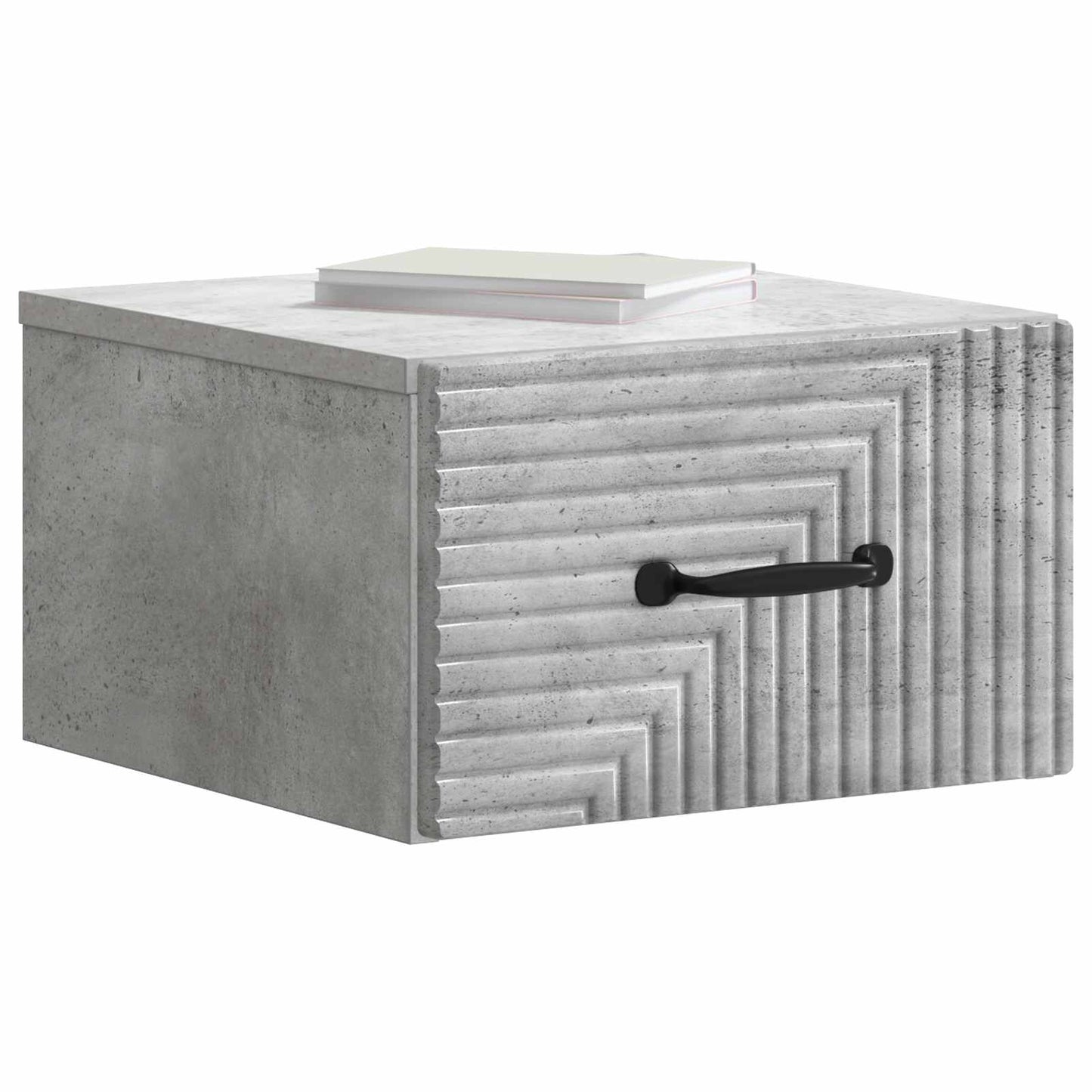 Wall-Mounted Bedside Cabinet Concrete Grey 34.5 x 33 x 20 cm