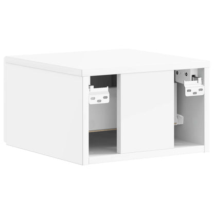Wall-Mounted Bedside Cabinet High Gloss White 34.5 x 33 x 20 cm