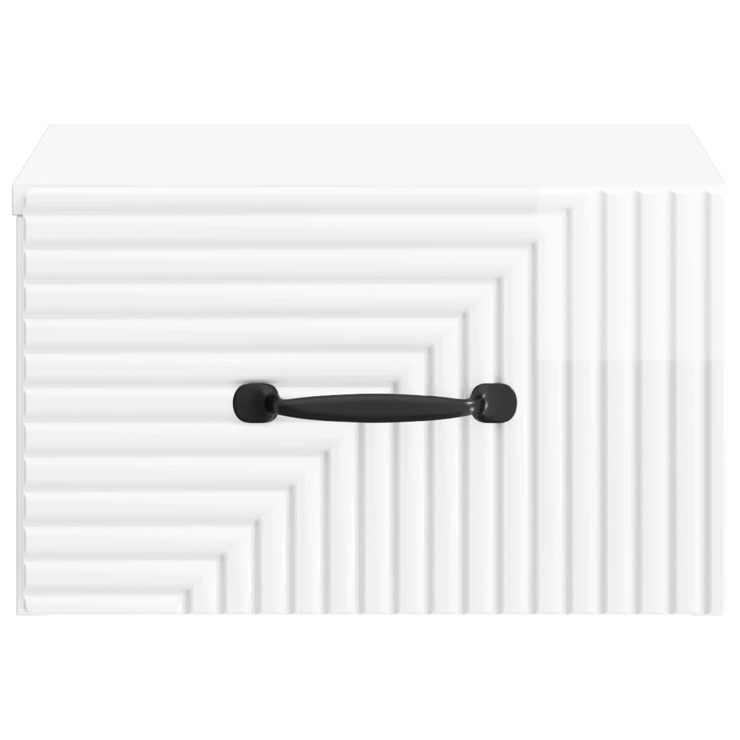 Wall-Mounted Bedside Cabinet High Gloss White 34.5 x 33 x 20 cm