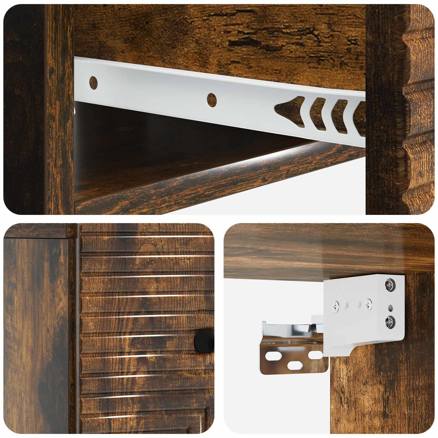 Wall-Mounted Bedside Cabinet 2 pcs Smoked Oak 34.5 x 33 x 20 cm