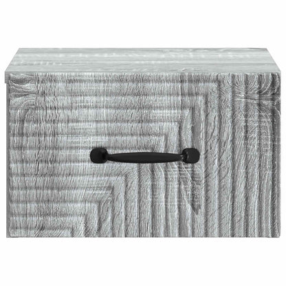 Wall-Mounted Bedside Cabinet Grey Sonoma 34.5 x 33 x 20 cm