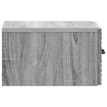 Wall-Mounted Bedside Cabinet Grey Sonoma 34.5 x 33 x 20 cm