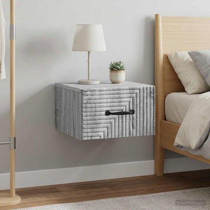 Wall-Mounted Bedside Cabinet 2 pcs Grey Sonoma