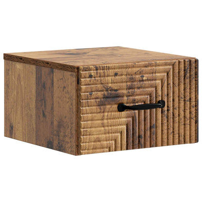 Wall-Mounted Bedside Cabinet 2 pcs Old Wood 34.5 x 33 x 20 cm