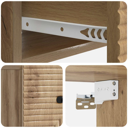 Wall-Mounted Bedside Cabinet Artisan Oak 34.5 x 33 x 20 cm