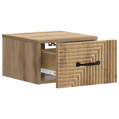 Wall-Mounted Bedside Cabinet Artisan Oak 34.5 x 33 x 20 cm