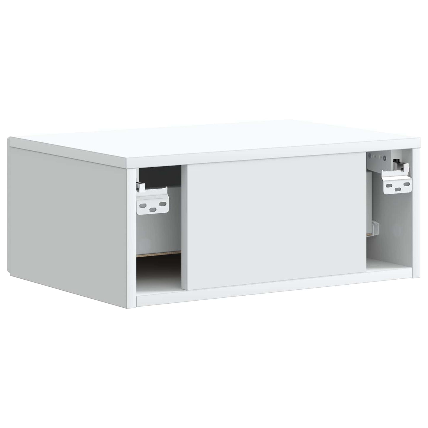 Wall-Mounted Bedside Cabinet White 49 x 34.5 x 20 cm
