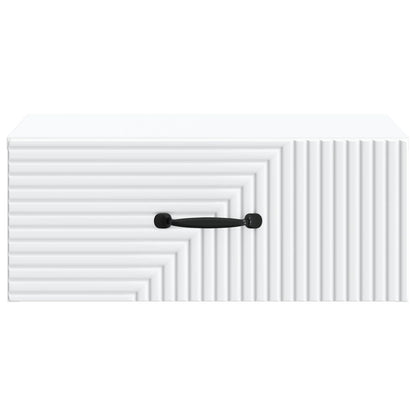 Wall-Mounted Bedside Cabinet White 49 x 34.5 x 20 cm