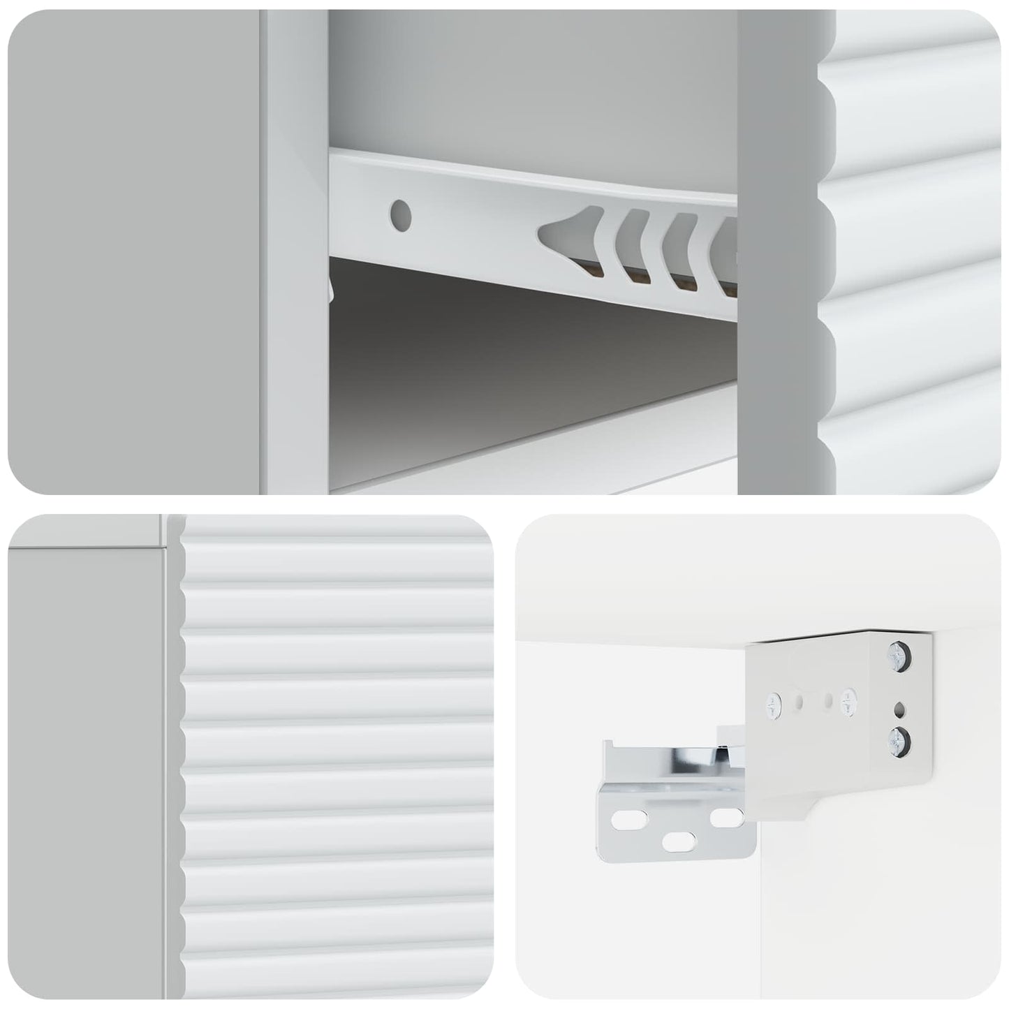 Wall-Mounted Bedside Cabinet 2 pcs White 49 x 34.5 x 20 cm