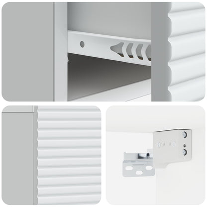 Wall-Mounted Bedside Cabinet 2 pcs White 49 x 34.5 x 20 cm