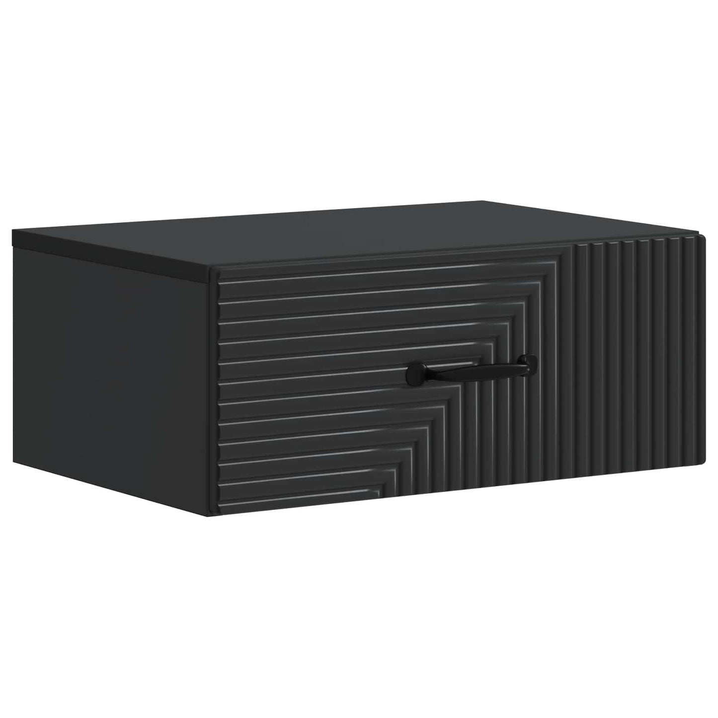 Wall-Mounted Bedside Cabinet 2 pcs Black 49 x 34.5 x 20 cm