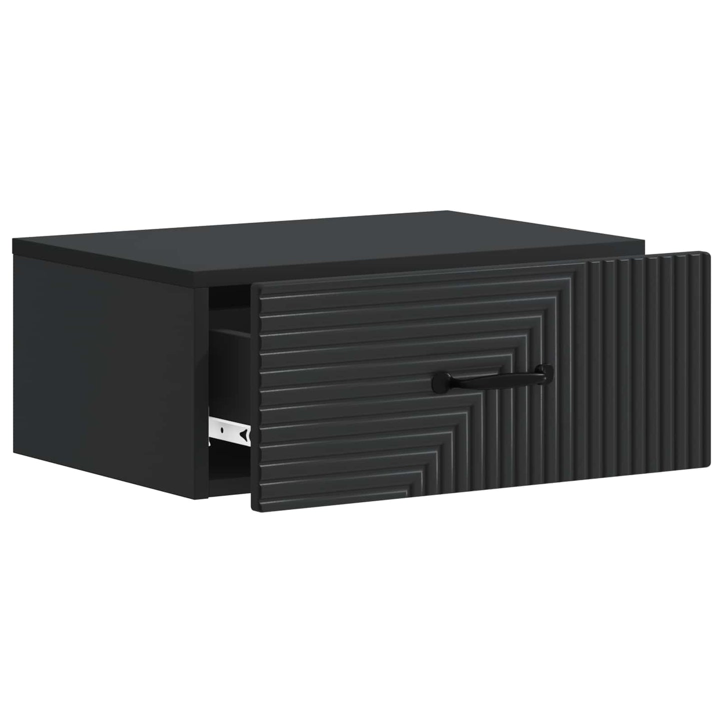 Wall-Mounted Bedside Cabinet 2 pcs Black 49 x 34.5 x 20 cm