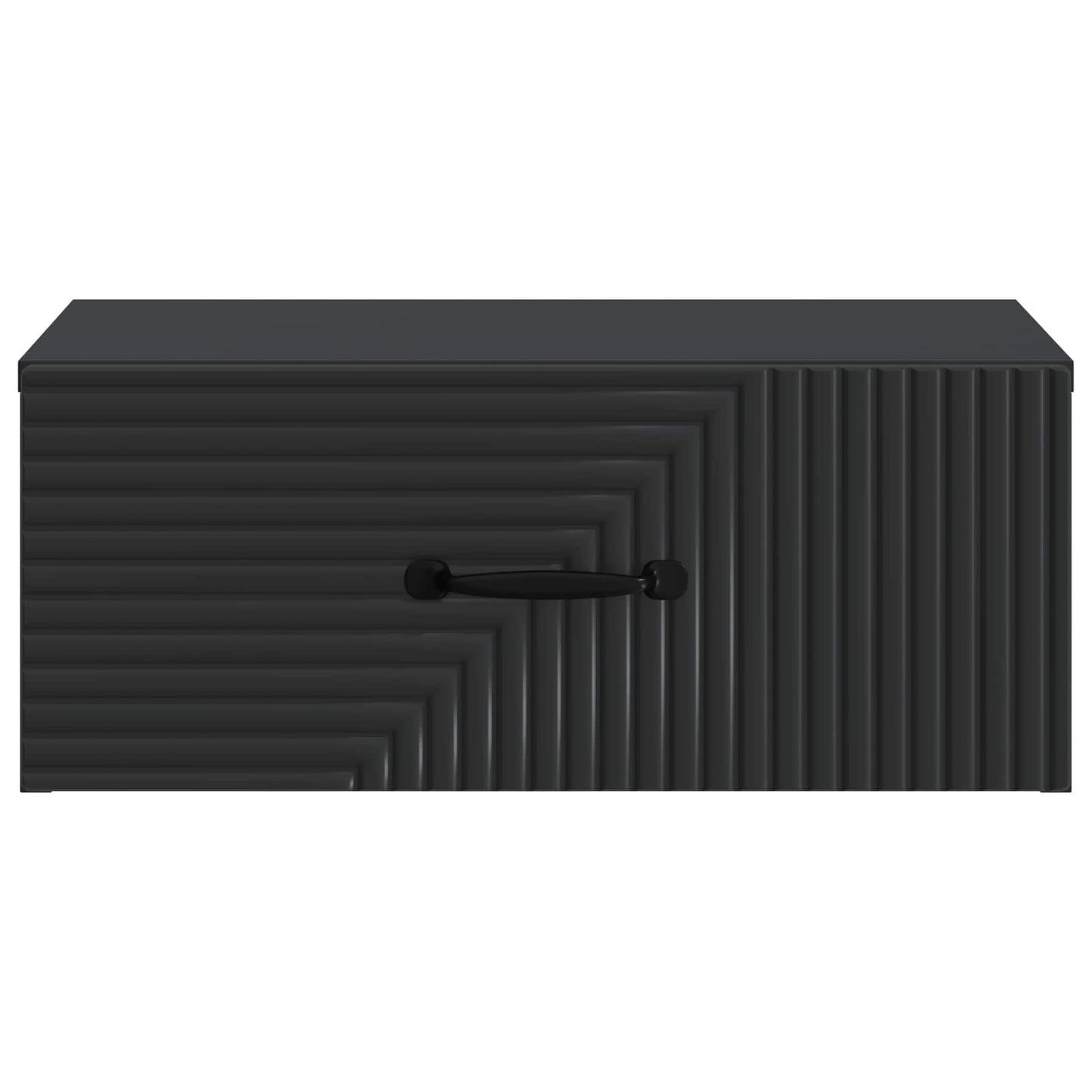 Wall-Mounted Bedside Cabinet 2 pcs Black 49 x 34.5 x 20 cm