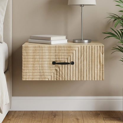 Wall-Mounted Bedside Cabinet Sonoma Oak 49 x 34.5 x 20 cm