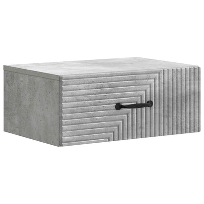 Wall-Mounted Bedside Cabinet Concrete Grey 49 x 34.5 x 20 cm