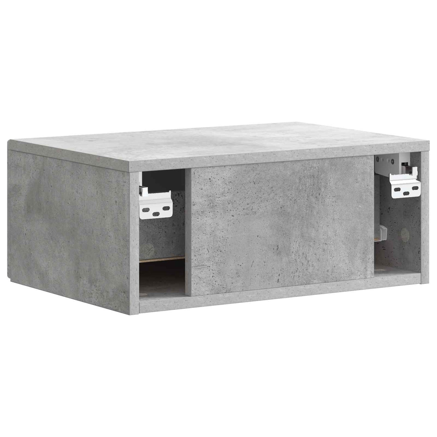 Wall-Mounted Bedside Cabinet Concrete Grey 49 x 34.5 x 20 cm