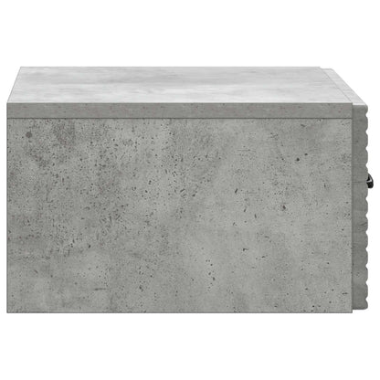 Wall-Mounted Bedside Cabinet Concrete Grey 49 x 34.5 x 20 cm
