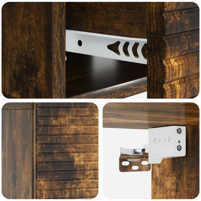 Wall-Mounted Bedside Cabinet 2 pcs Smoked Oak 49 x 34.5 x 20 cm