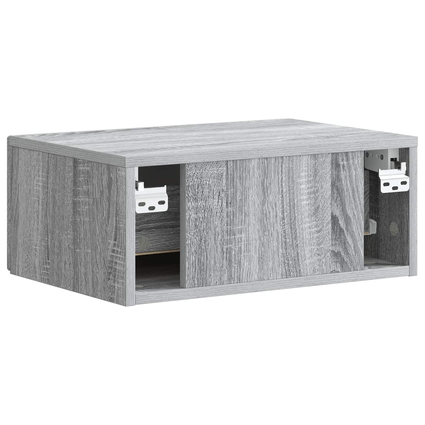 Wall-Mounted Bedside Cabinet Grey Sonoma 49 x 34.5 x 20 cm