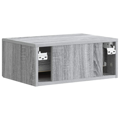 Wall-Mounted Bedside Cabinet Grey Sonoma 49 x 34.5 x 20 cm