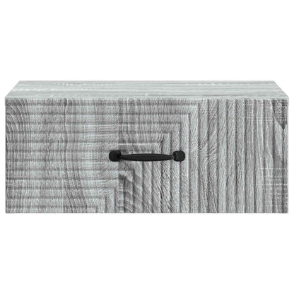 Wall-Mounted Bedside Cabinet Grey Sonoma 49 x 34.5 x 20 cm