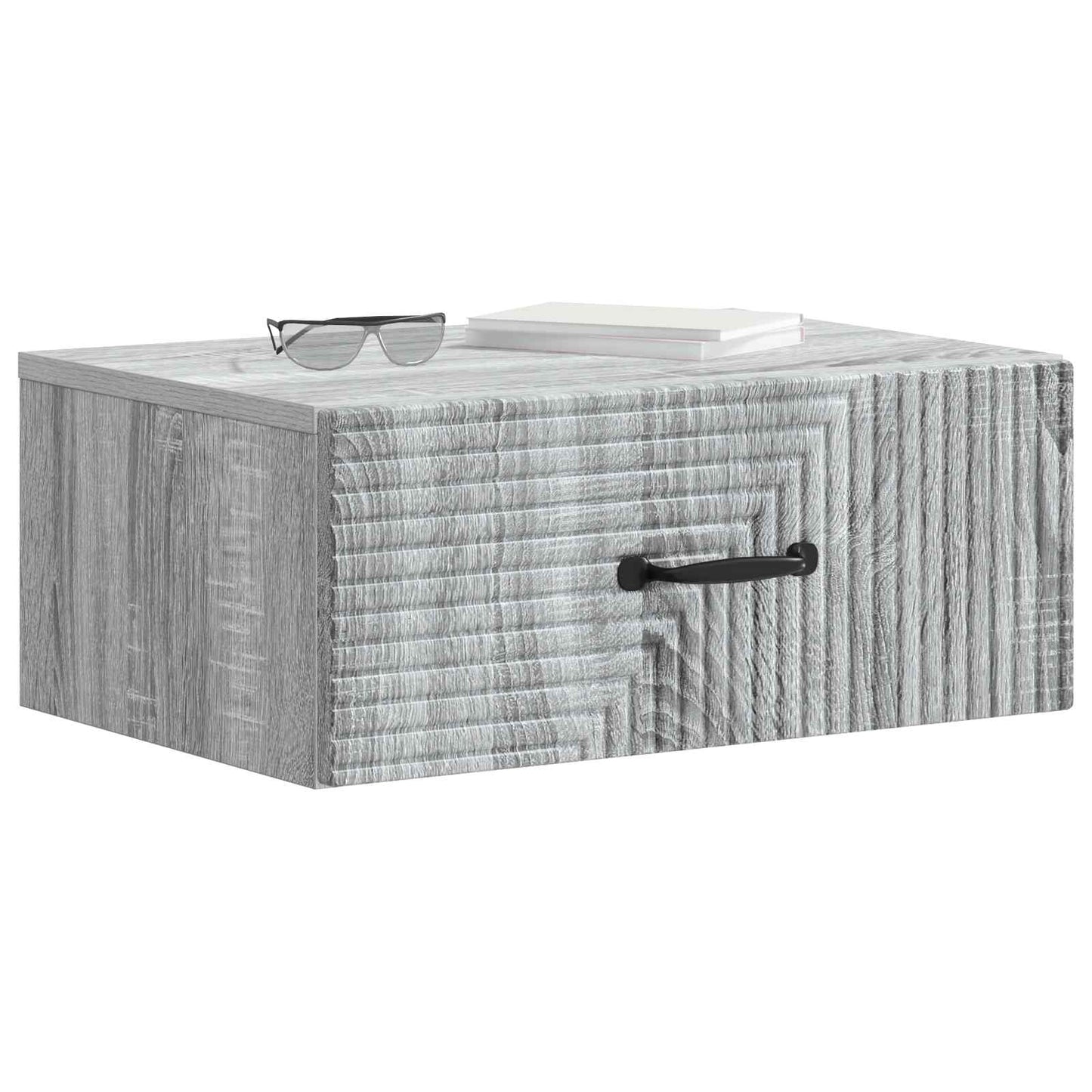 Wall-Mounted Bedside Cabinet Grey Sonoma 49 x 34.5 x 20 cm