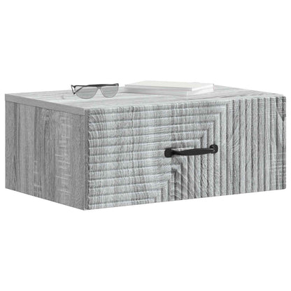 Wall-Mounted Bedside Cabinet Grey Sonoma 49 x 34.5 x 20 cm