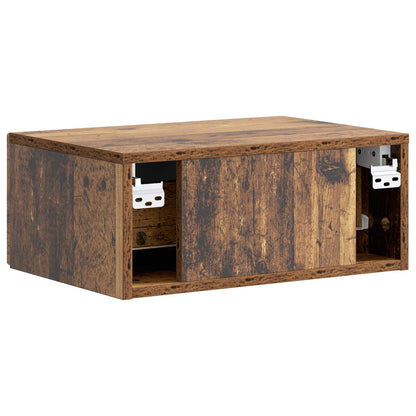Wall-Mounted Bedside Cabinet Old Wood 49 x 34.5 x 20 cm