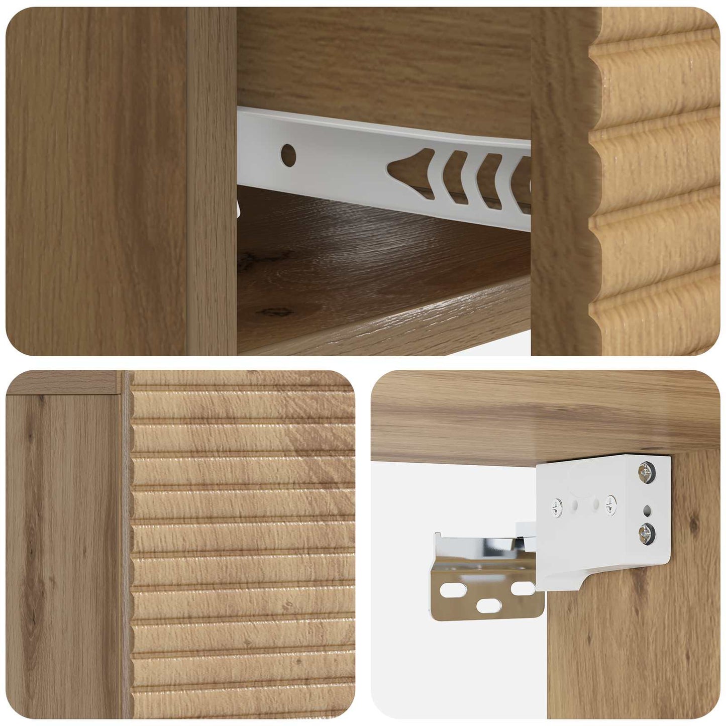 Wall-Mounted Bedside Cabinet Artisan Oak 49 x 34.5 x 20 cm