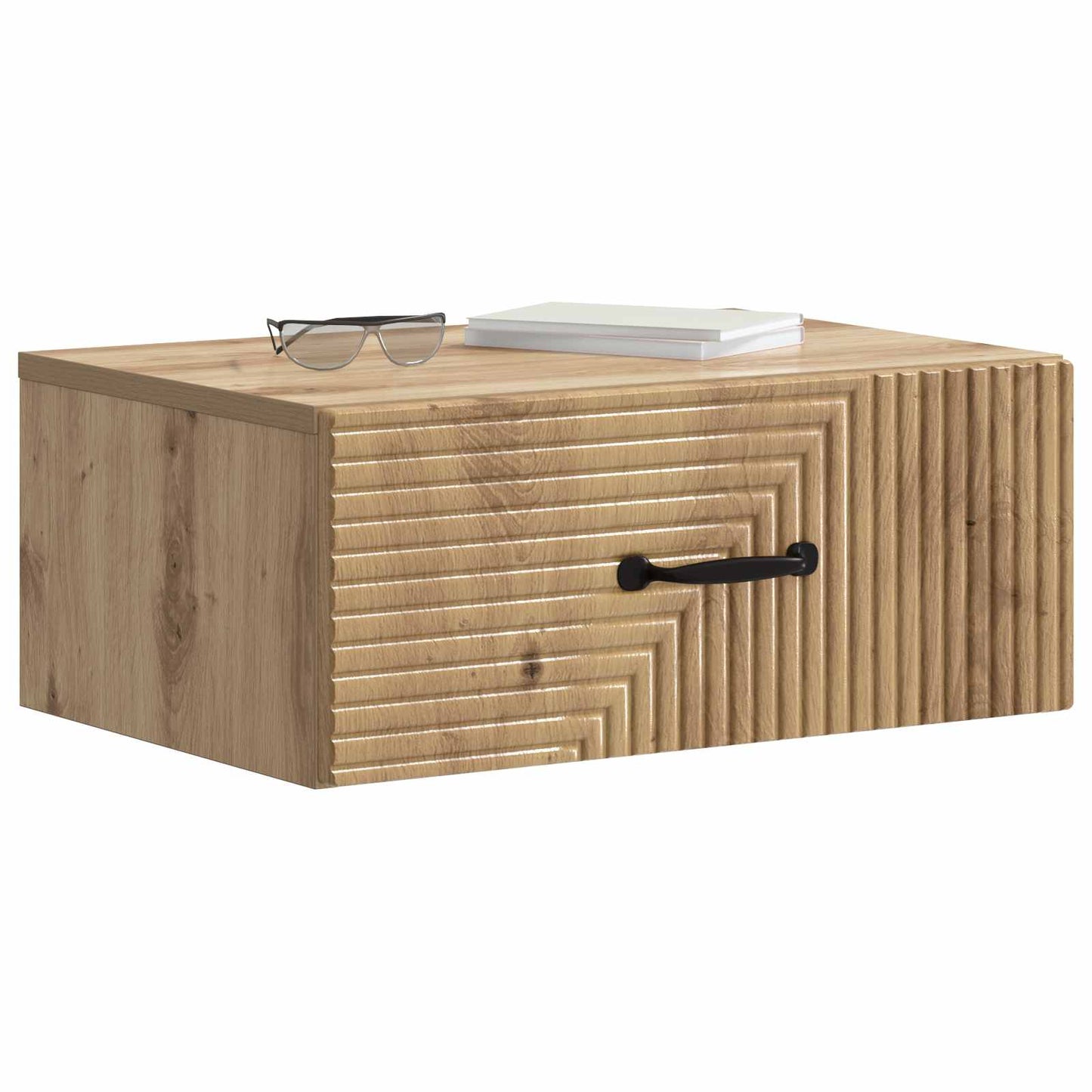 Wall-Mounted Bedside Cabinet Artisan Oak 49 x 34.5 x 20 cm