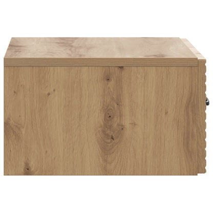 Wall-Mounted Bedside Cabinet Artisan Oak 49 x 34.5 x 20 cm