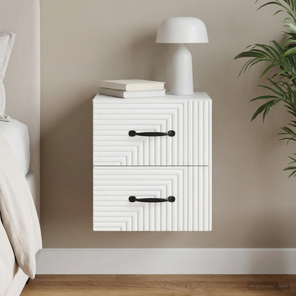 Wall-Mounted Bedside Cabinet White 34.5 x 33 x 40 cm