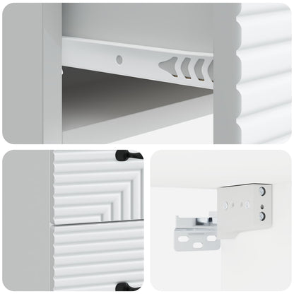 Wall-Mounted Bedside Cabinet 2 pcs White 34.5 x 33 x 40 cm