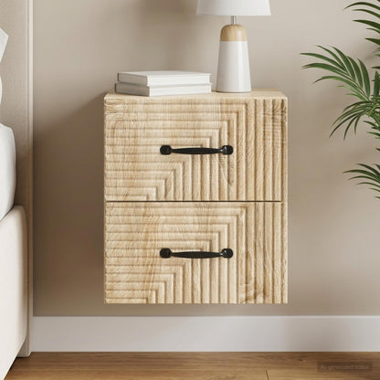 Wall-Mounted Bedside Cabinet Sonoma Oak 34.5 x 33 x 40 cm