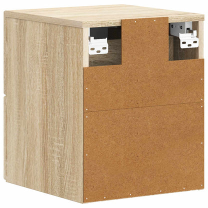 Wall-Mounted Bedside Cabinet Sonoma Oak 34.5 x 33 x 40 cm