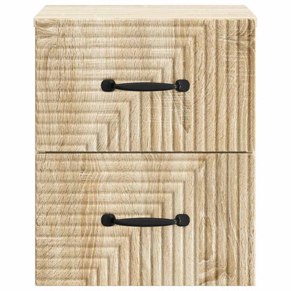 Wall-Mounted Bedside Cabinet Sonoma Oak 34.5 x 33 x 40 cm