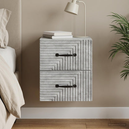 Wall-Mounted Bedside Cabinet Concrete Grey 34.5 x 33 x 40 cm