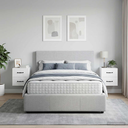 Wall-Mounted Bedside Cabinet 2 pcs High Gloss White