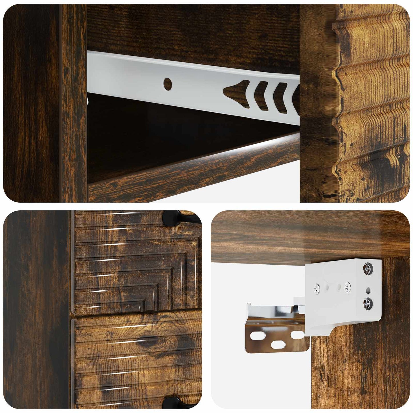 Wall-Mounted Bedside Cabinet 2 pcs Smoked Oak 34.5 x 33 x 40 cm