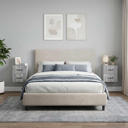 Wall-Mounted Bedside Cabinet 2 pcs Grey Sonoma