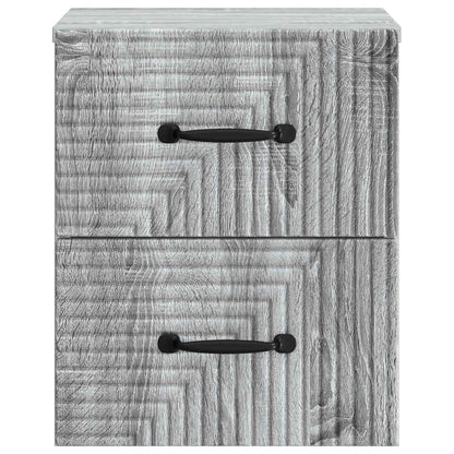 Wall-Mounted Bedside Cabinet 2 pcs Grey Sonoma Engineered Wood