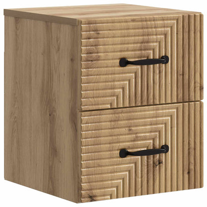 Wall-Mounted Bedside Cabinet Artisan Oak 34.5 x 33 x 40 cm