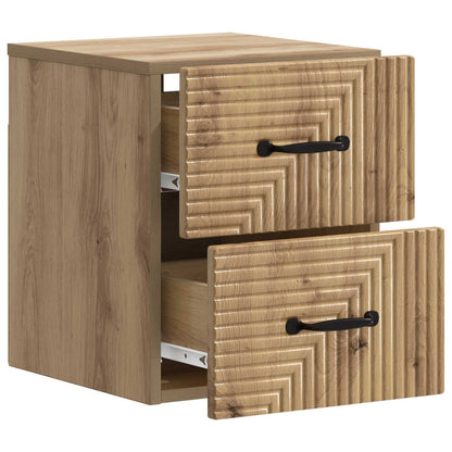 Wall-Mounted Bedside Cabinet Artisan Oak 34.5 x 33 x 40 cm